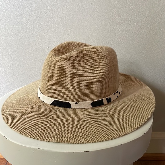 Anthropologie Accessories - ANTHROPOLOGIE Straw Nubby Chain-Trimmed Rancher Hat